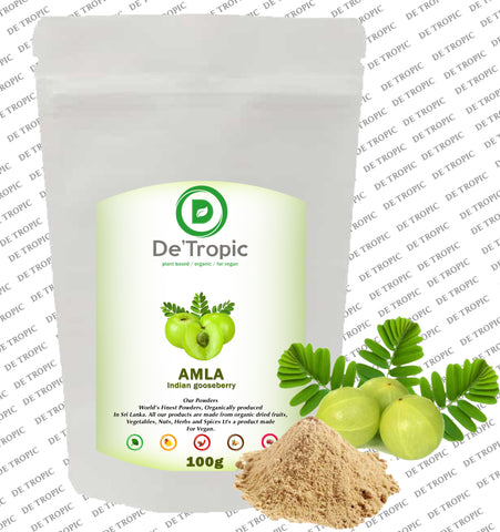 Detropic's AMLA Powder | Indian Gooseberry |Vitamin C,Immunity,Anti Aging,Detox,Hair Growth,Conditioner,Skin Care