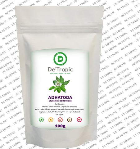 Detropic, Adathoda Powder 100 g / Adulsa / Adathodai / Adathoda Vasica