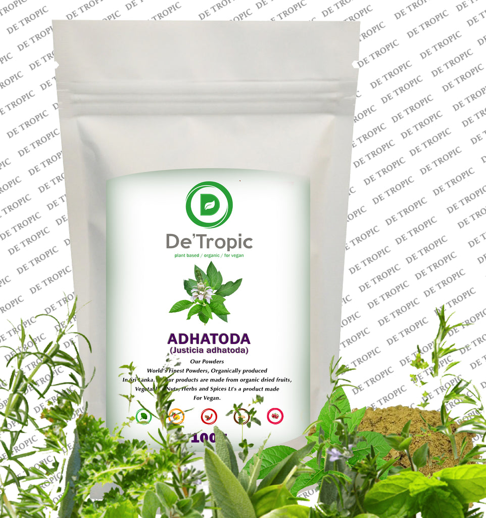 Detropic, Adathoda Powder 100 g / Adulsa / Adathodai / Adathoda Vasica