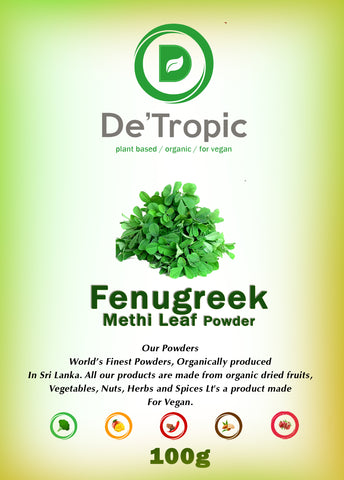 Detropic 100% Natural Fenugreek Leaves Dried (KASURI Methi) Powder 100g