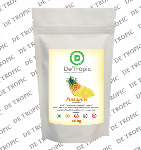 Detropic, Pineapple Powder,Vibrant Tropical Drink, Deliciously Sweet and Tart,Mineral Manganese,100g